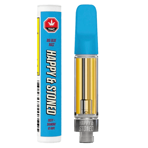 Happy Stoned Big Blue Razz Disty Diamond Vape Cartridge