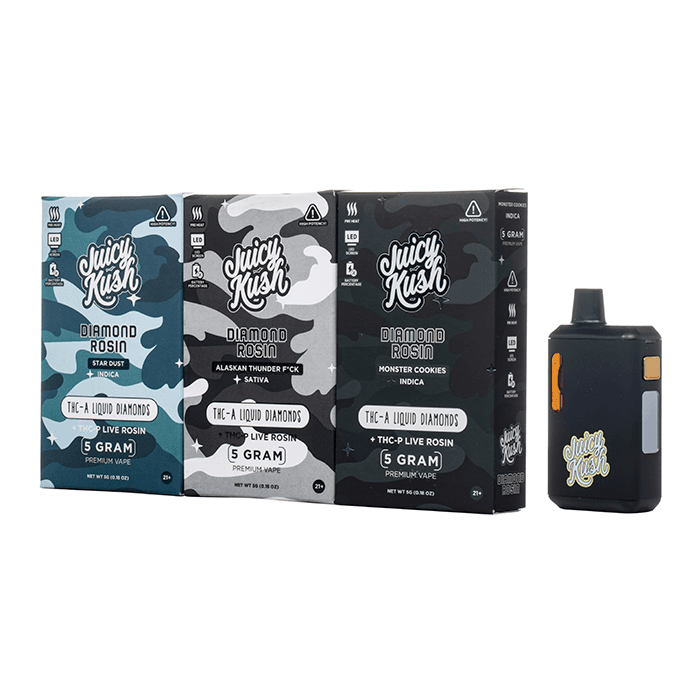 Juicy Kush 5g Diamond Rosin Disposable Vape Pen with Liquid Diamonds and THCA